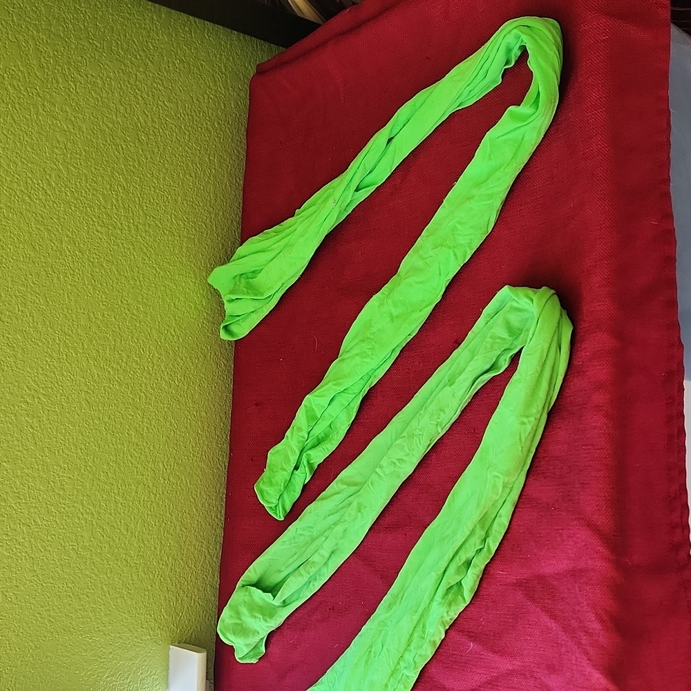 Electric green legwear